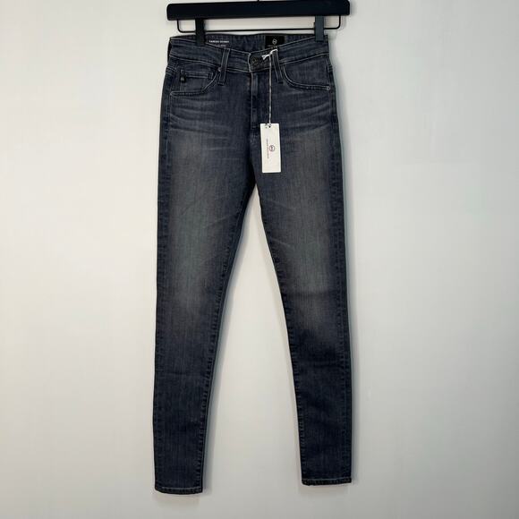 Adriano Goldschmied Farrah HR Skinny Denim Jeans Black Gray Stretch Size 23 NWT - Picture 2 of 14